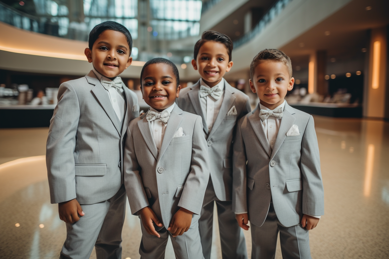 Charcoal grey boys suit top