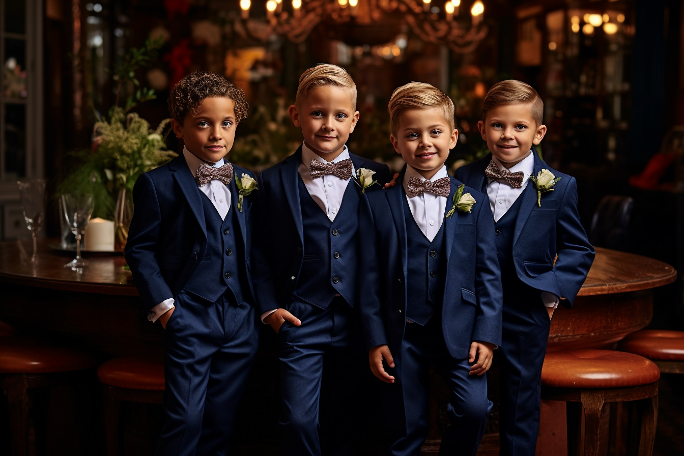 Boys Navy Blue Suits Classic Stylish Malcolm Royce