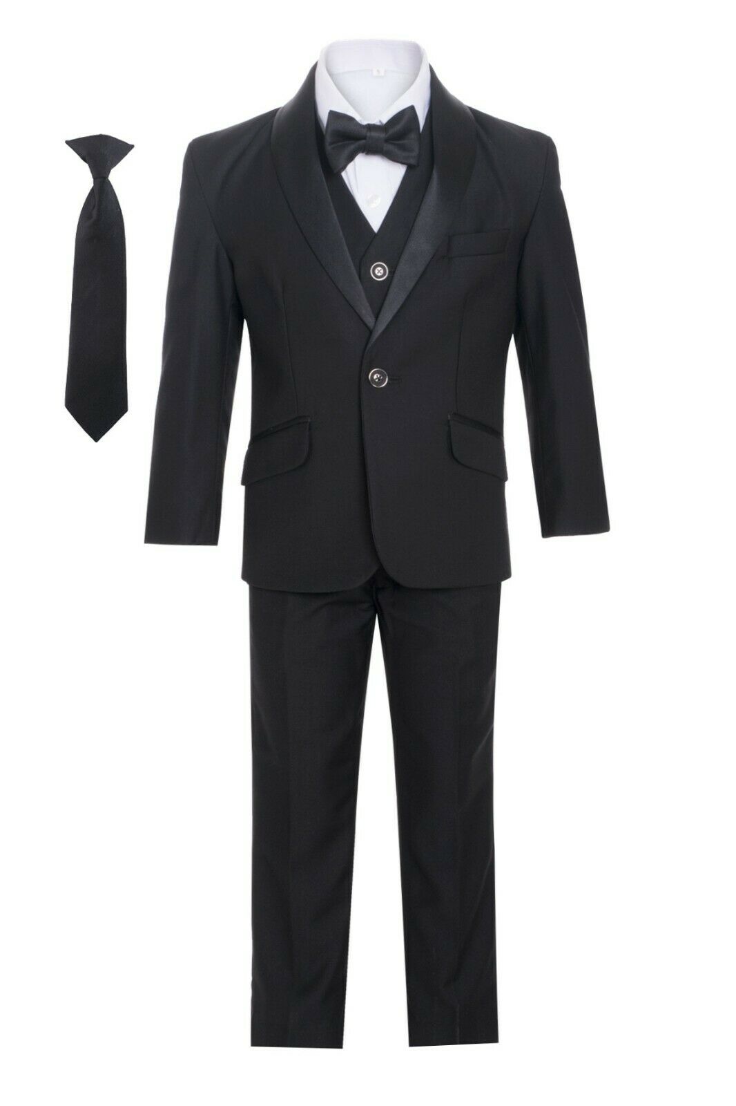 The Shawl Tuxedo Suit, a vibrant expression of style and charm for a boy, with colors to match his personality.