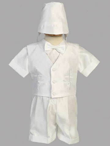 Baby Boys White Christening Baptism Outfit (8470)