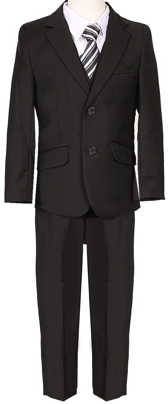 Boys Black Slim Suit Executive 5PC029 - Malcolm Royce