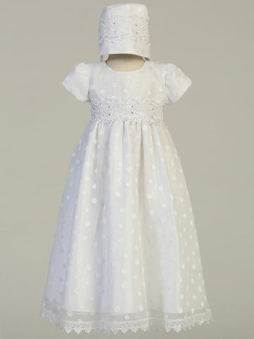 Girls White Christening & Baptism Gown - Coco