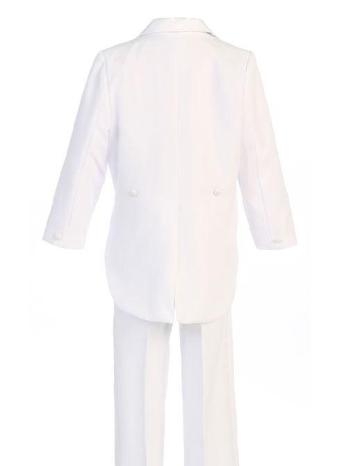 Toddlers White Long Tail Tuxedo - Malcolm Royce