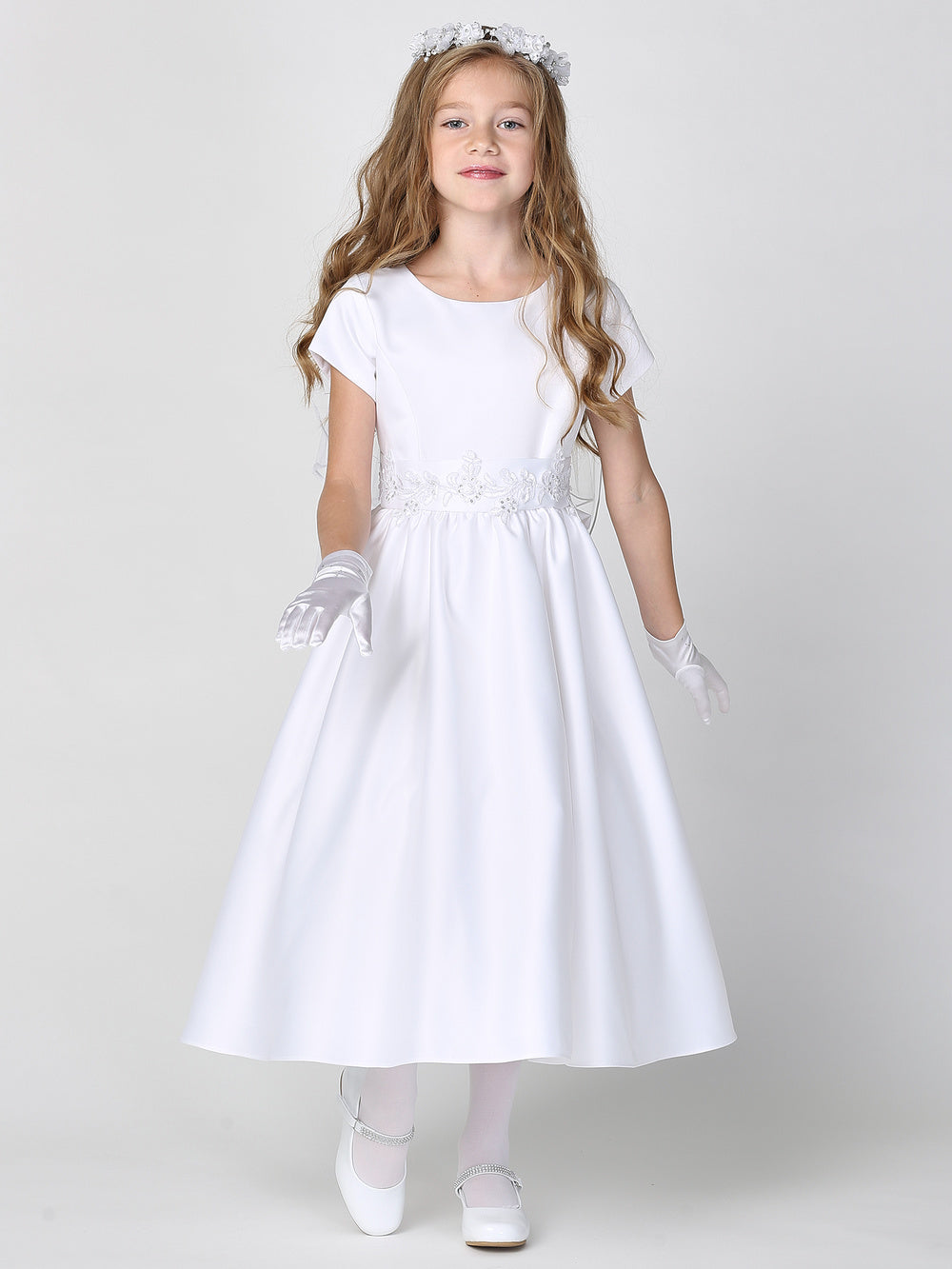Girls White Communion Dress