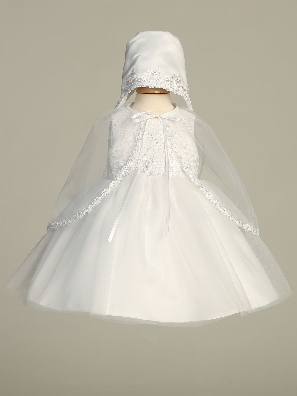 2250 white baptism dress - view 1