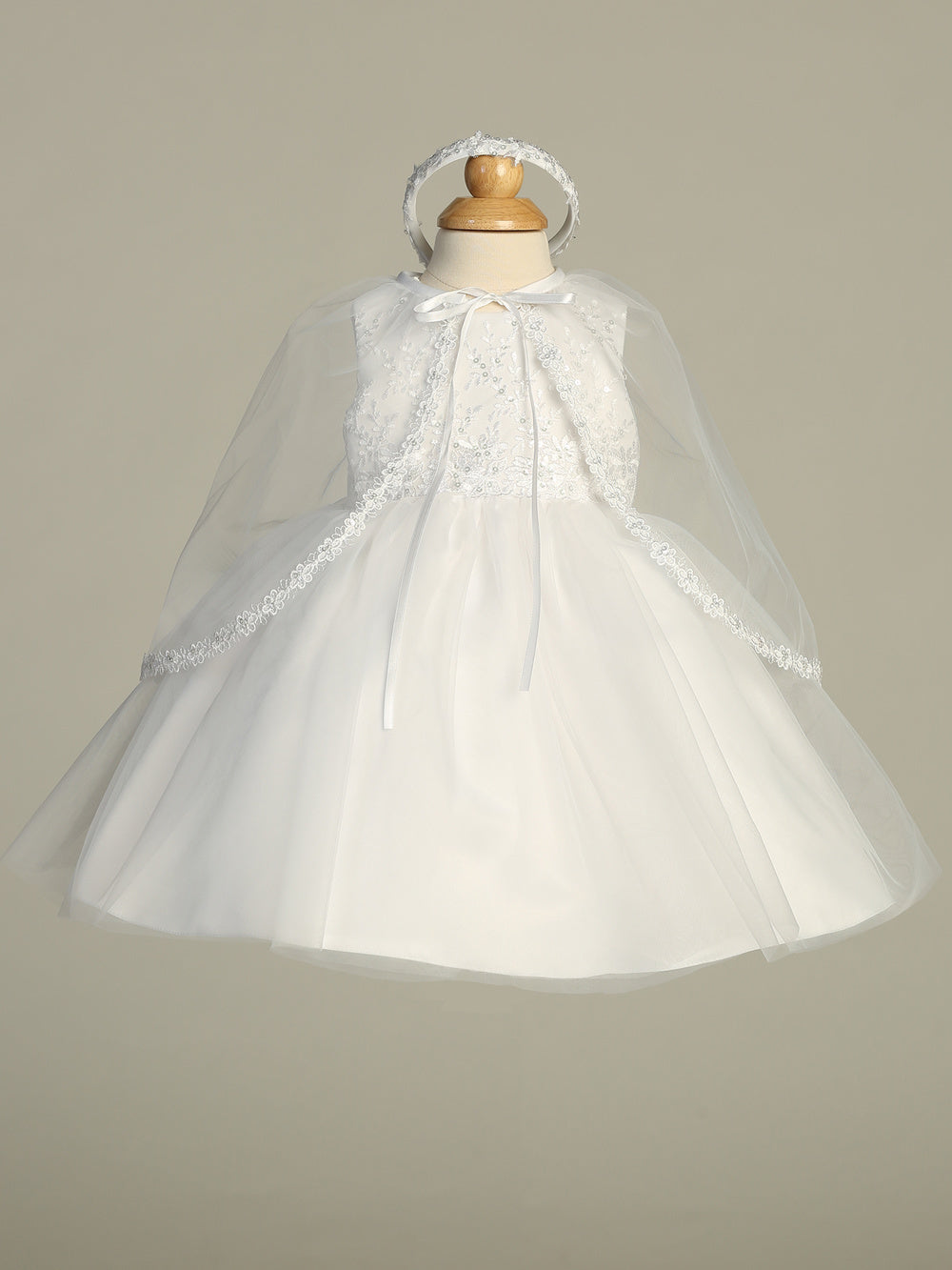 2250 white baptism dress - view 2