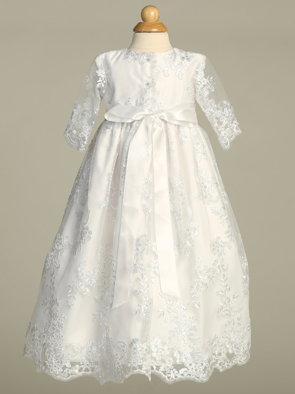 April white baptism gown - view 3