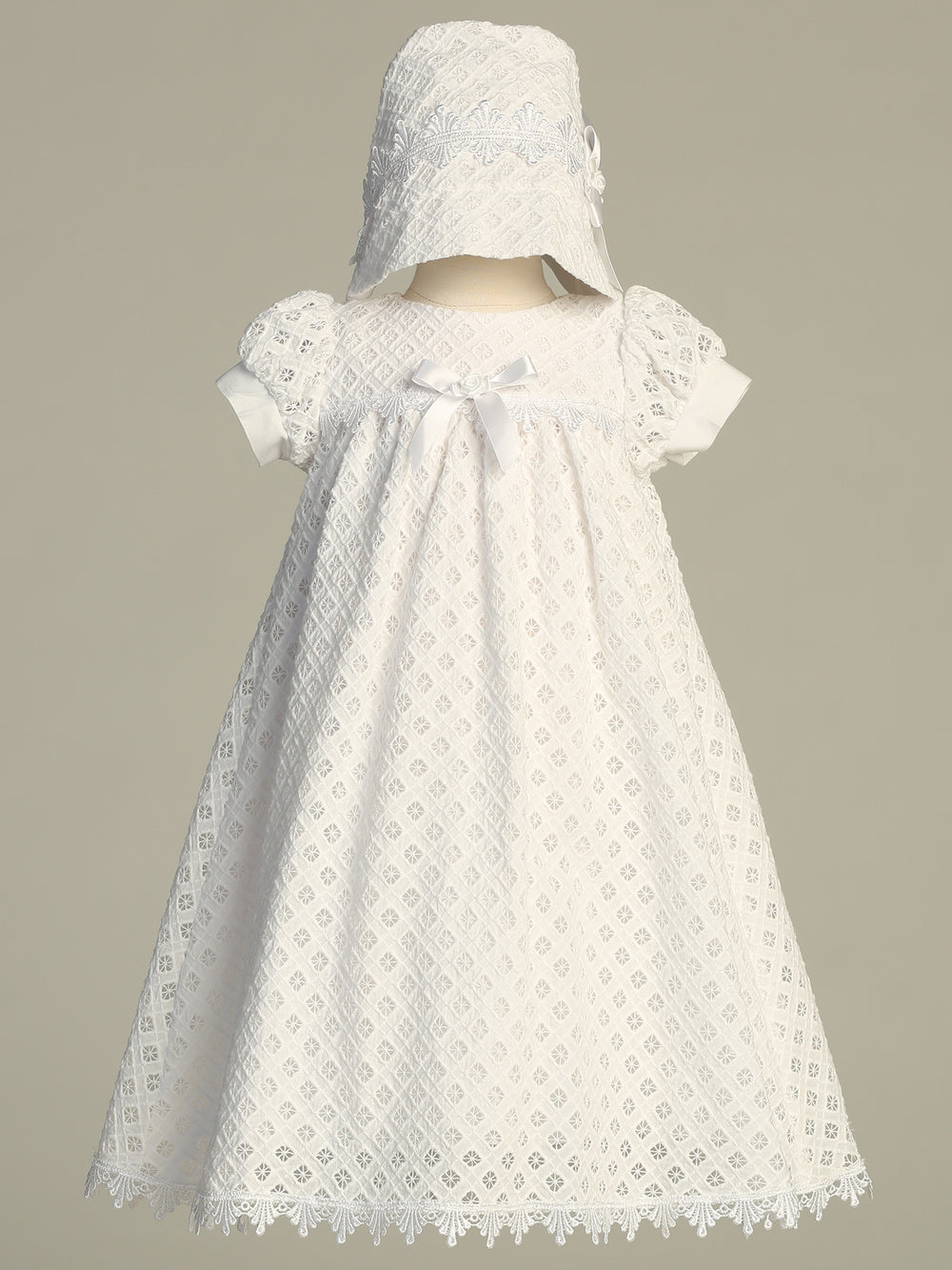 Autumn white baptism dress - view 1