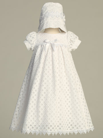 Autumn white baptism dress - view 1