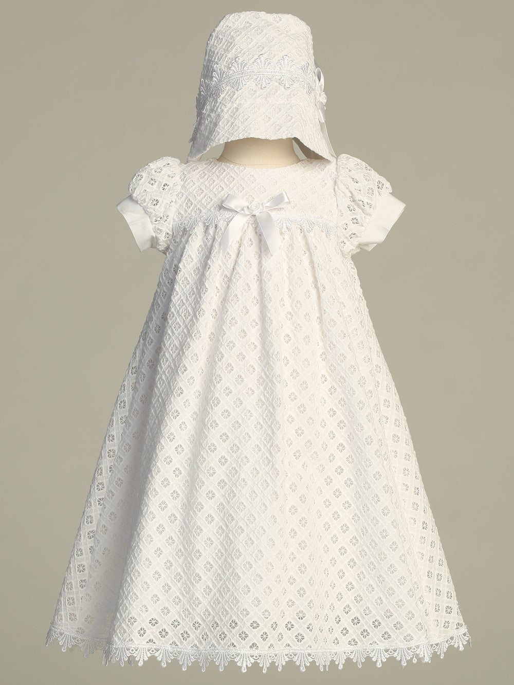 Autumn white baptism dress - view 2