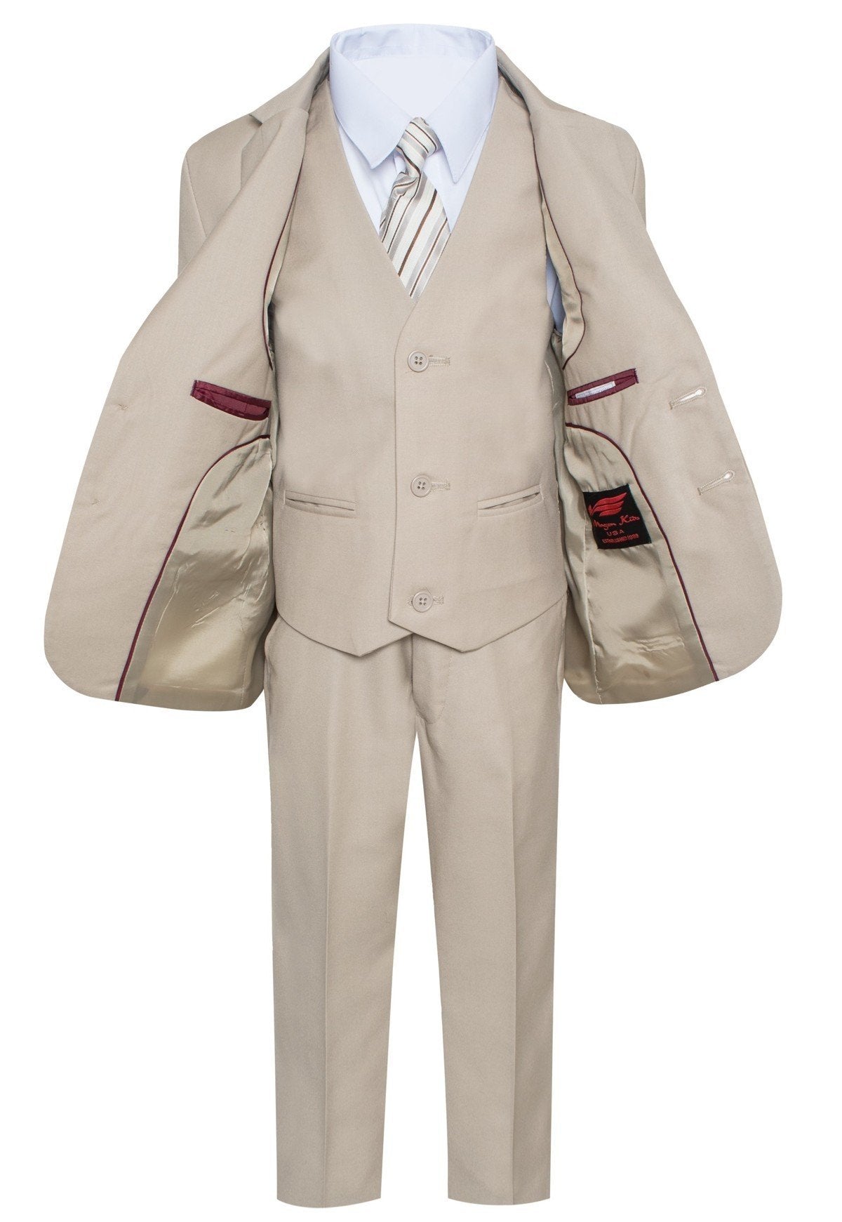 Boys Executive Light Khaki/Beige Suit