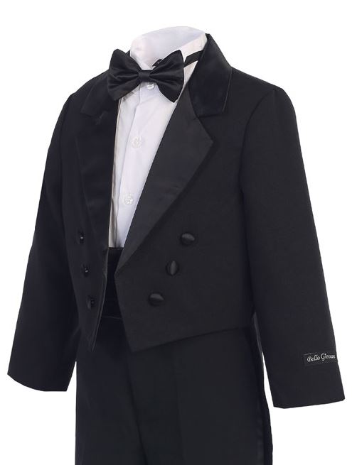 Boys Long Tail Black Tuxedo