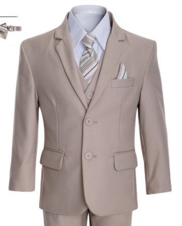 Boys Executive Khaki/Tan Suit