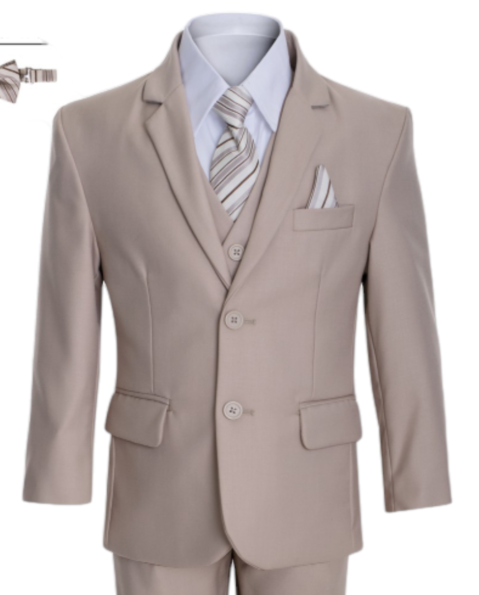Boys Khaki Tan Suit 