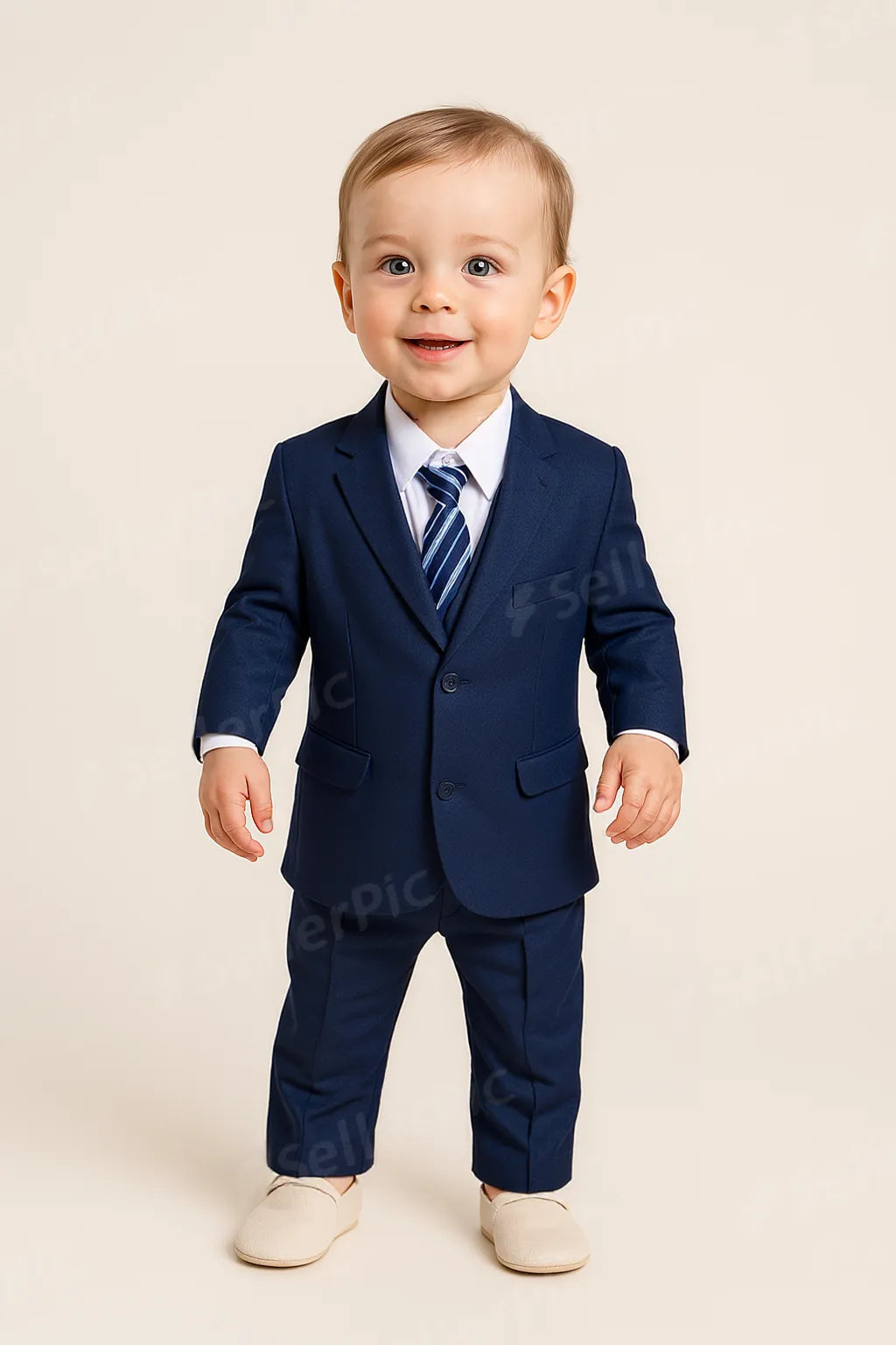 Childs Navy Blue Suit - Malcolm Royce