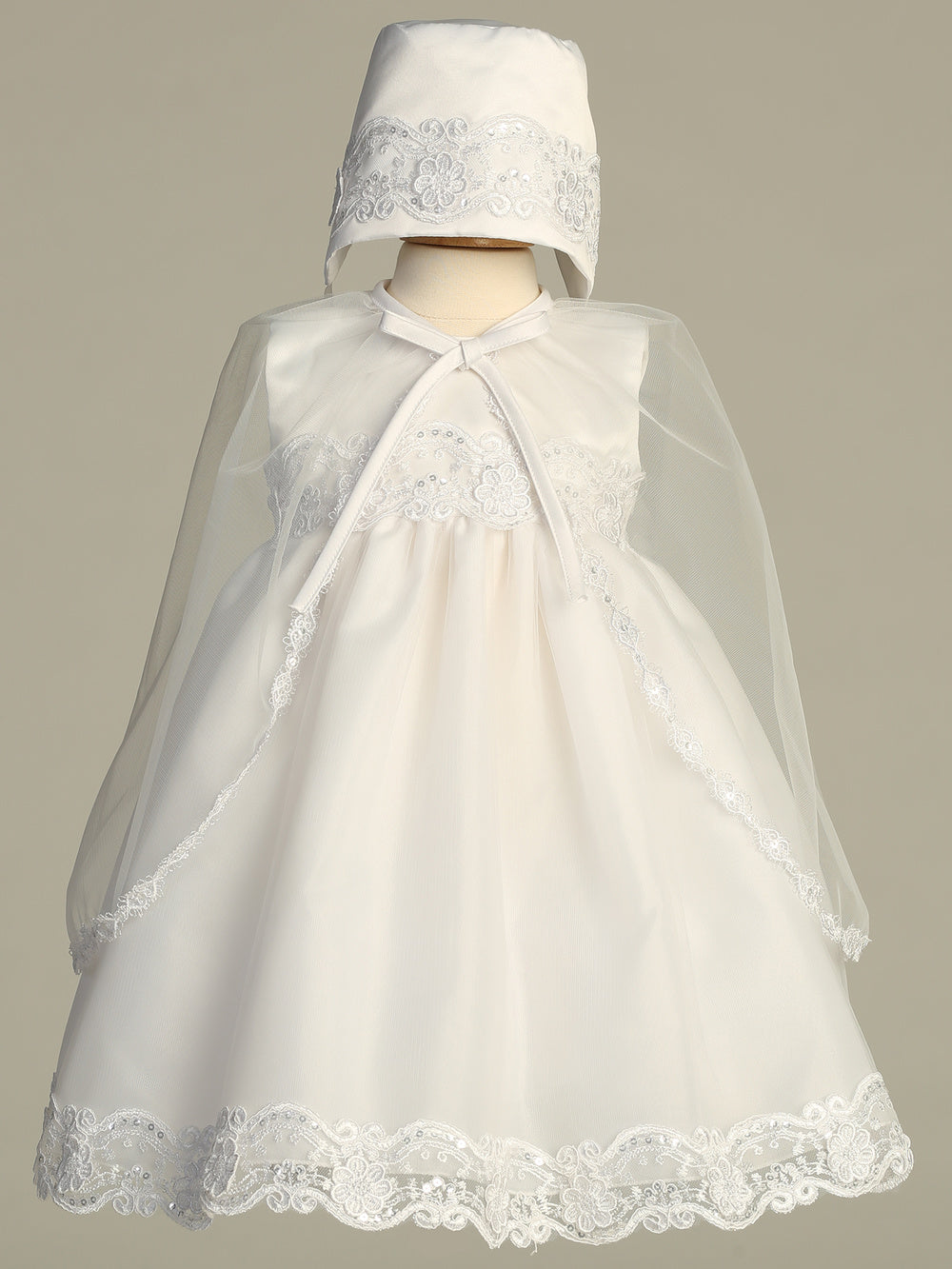 Catherine white baptism dress - view 2