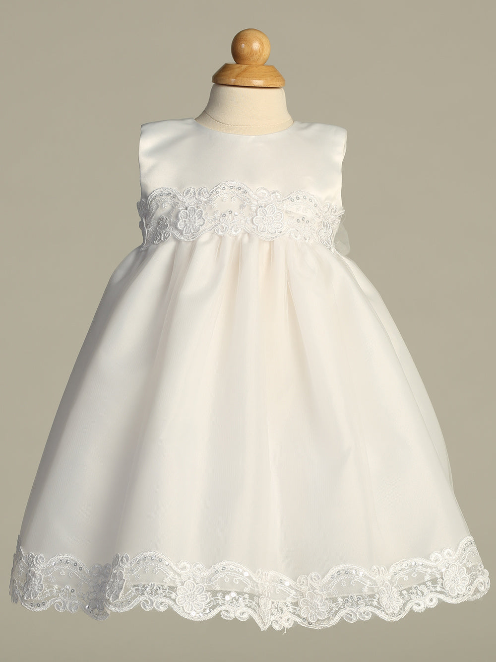Catherine white baptism dress - view 3