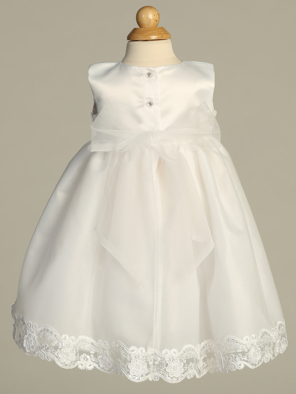 Catherine white baptism dress - view 4