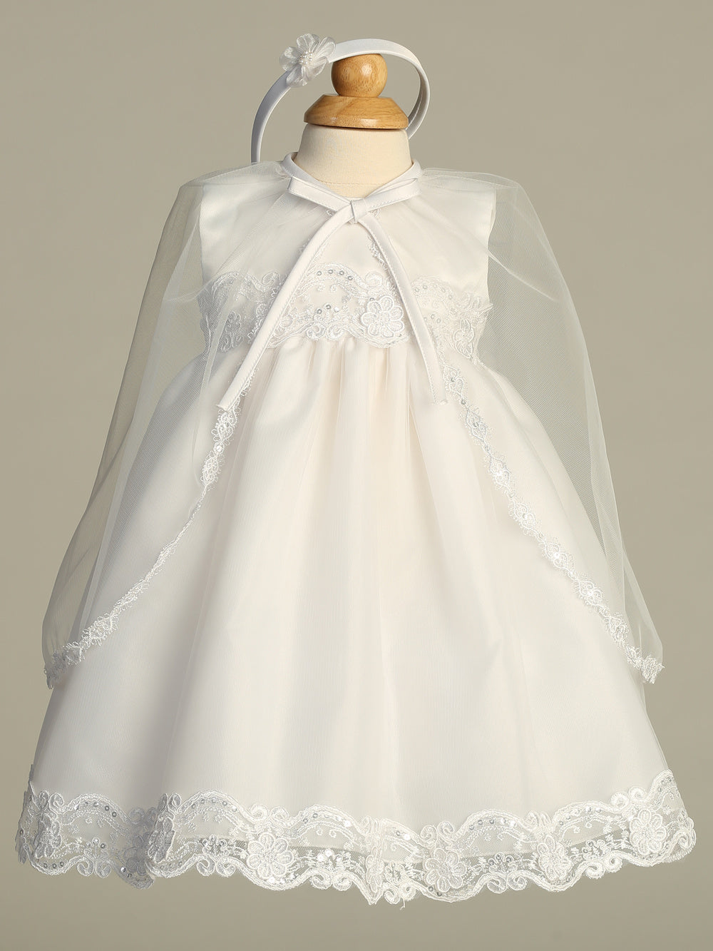 Catherine white baptism dress - view 5