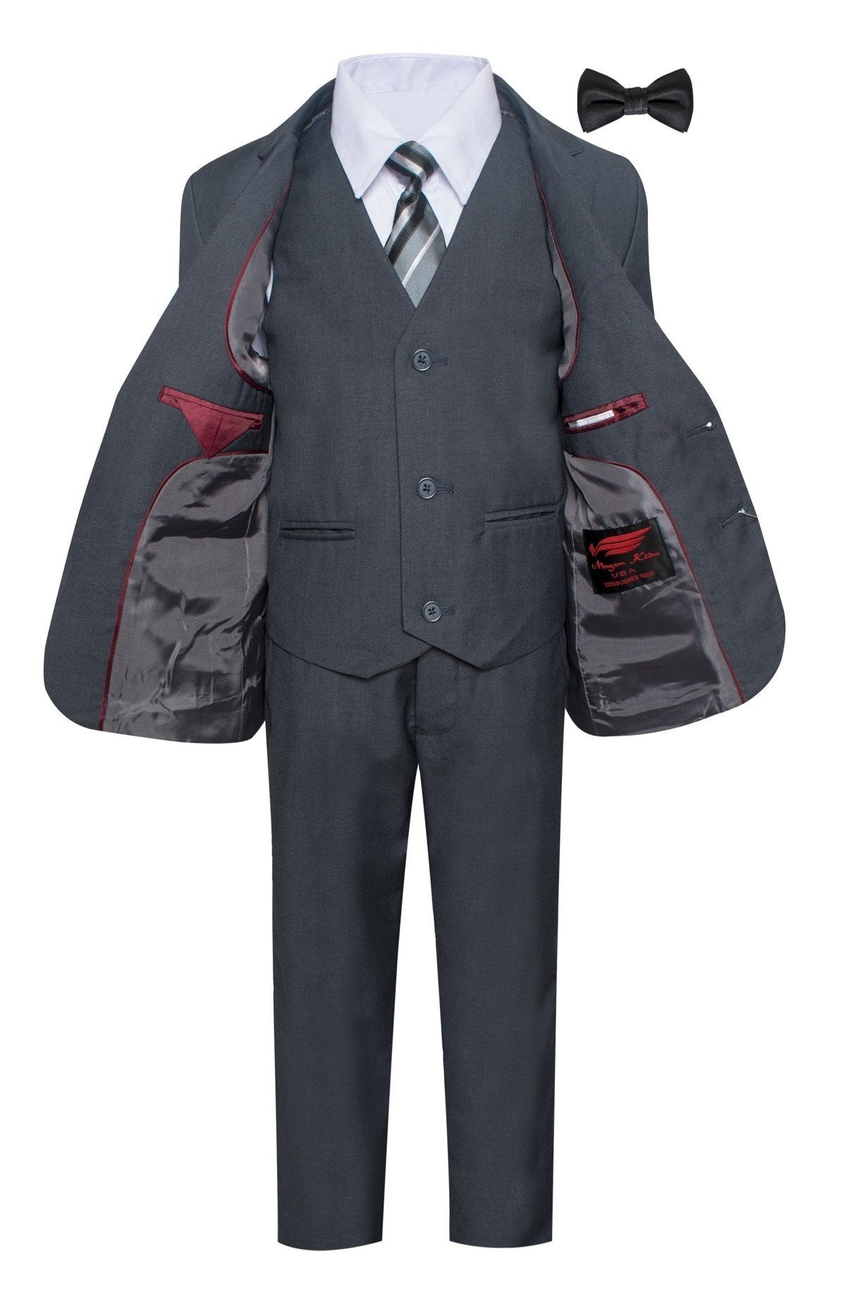 Executive 7PC Boys Charcoal Grey Suit (10)