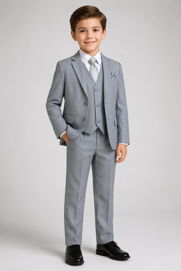 Boys Executive 7PC Light Grey Suit (16)