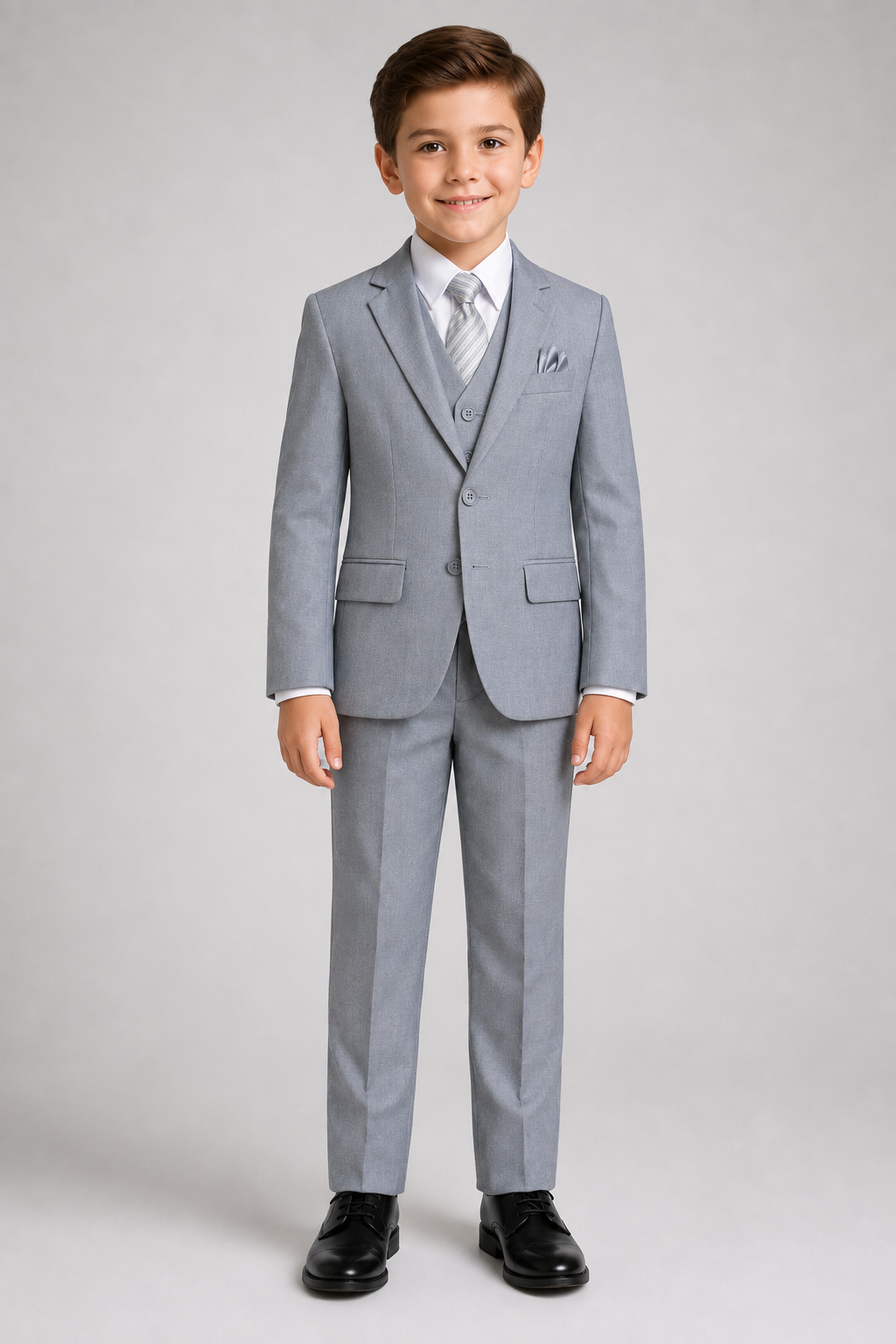 Boys Executive 7PC Light Grey Suit (16)