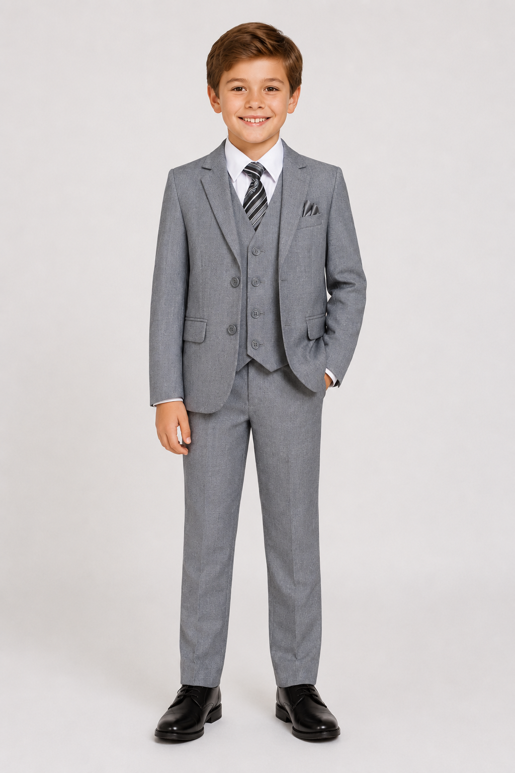 Executive 7PC Boys Grey Suit (1)