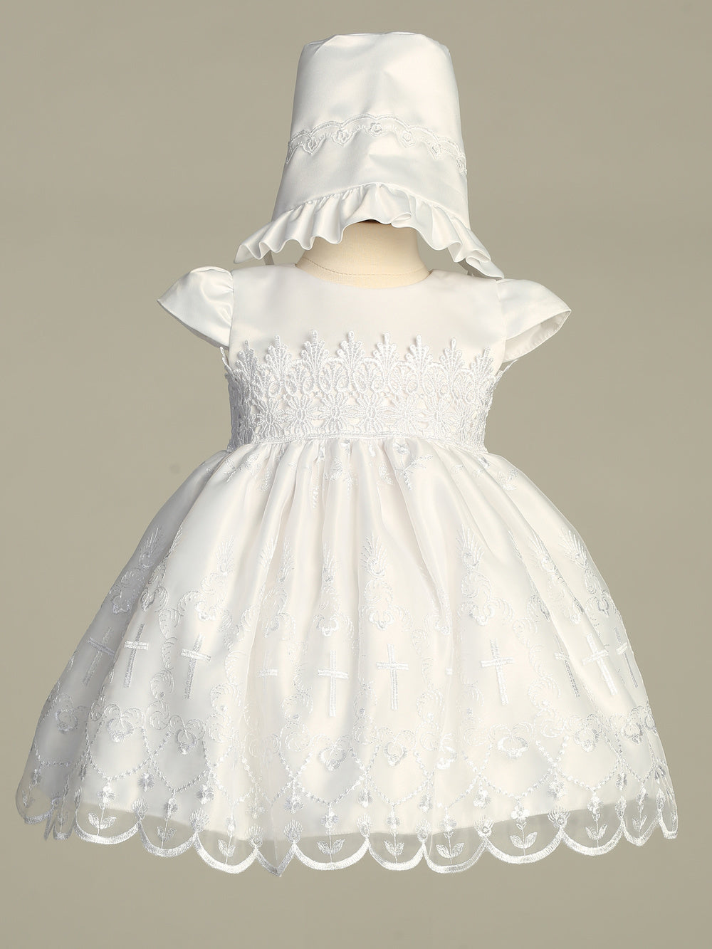 Crystal white baptism dress - view 2