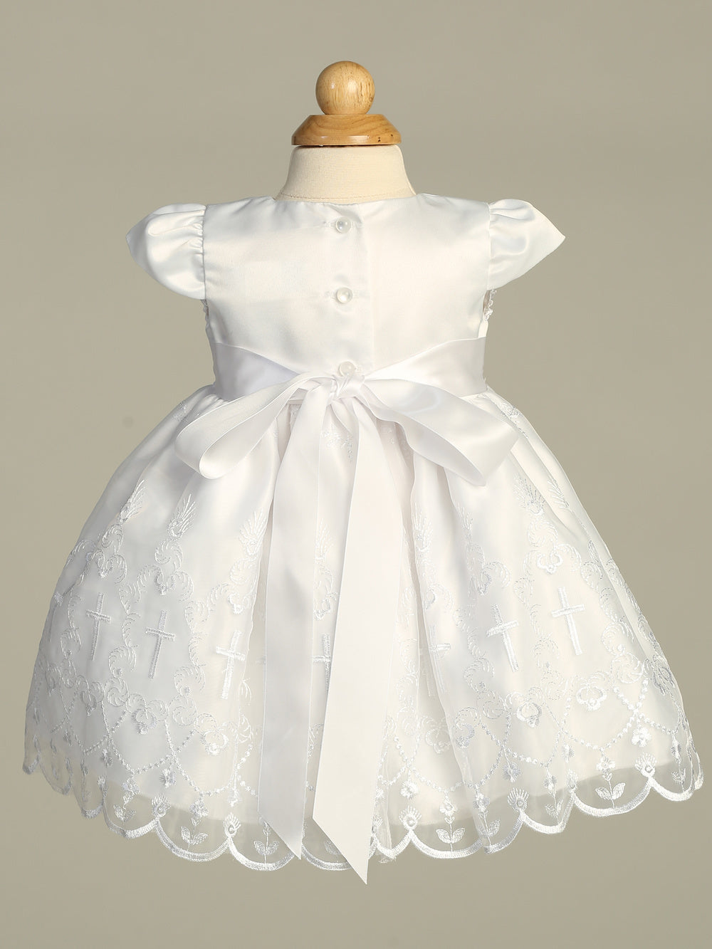 Crystal white baptism dress - view 3