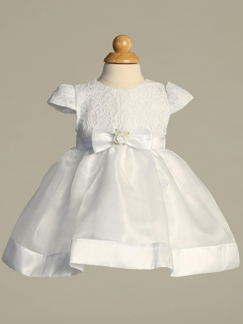 D815 white baptism dress - view 1