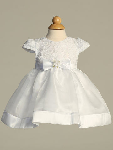 D815 white baptism dress - view 1