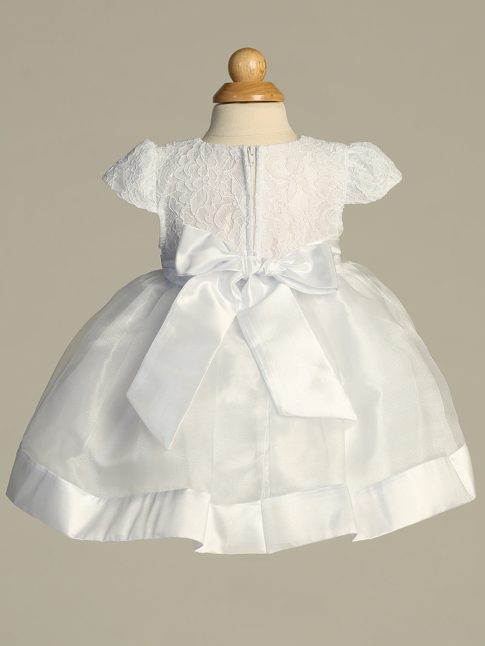 D815 white baptism dress - view 3