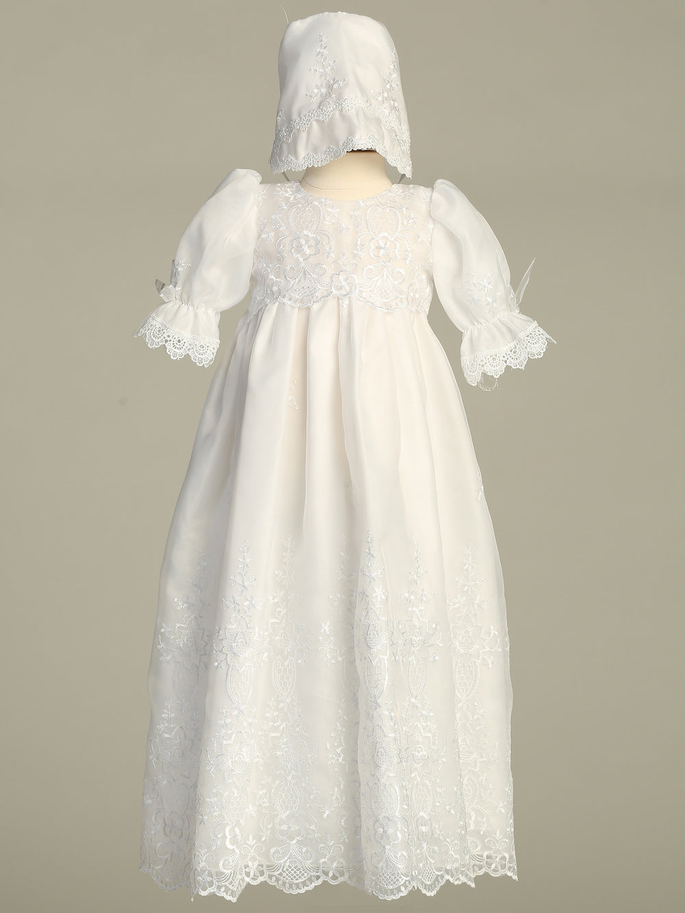 Emily white baptism gown - view 2