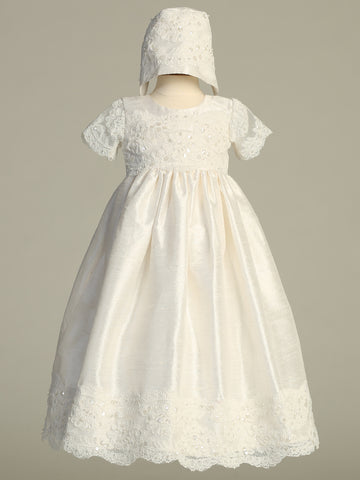 Esther white baptism gown - view 1