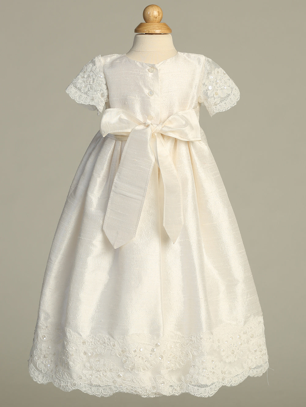 Esther white baptism gown - view 3