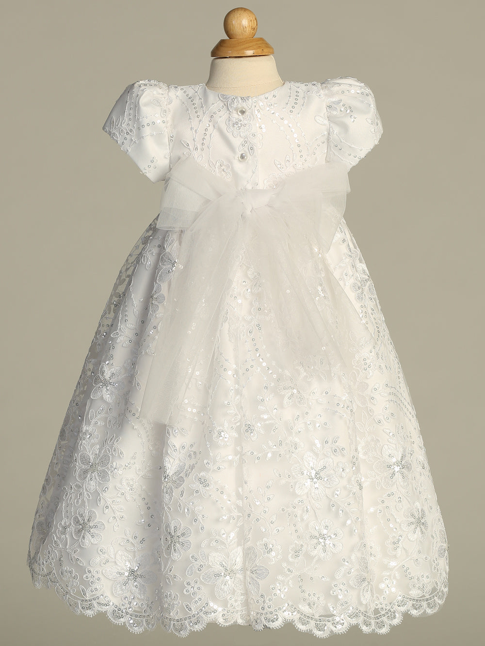 Fiona white baptism gown - view 3