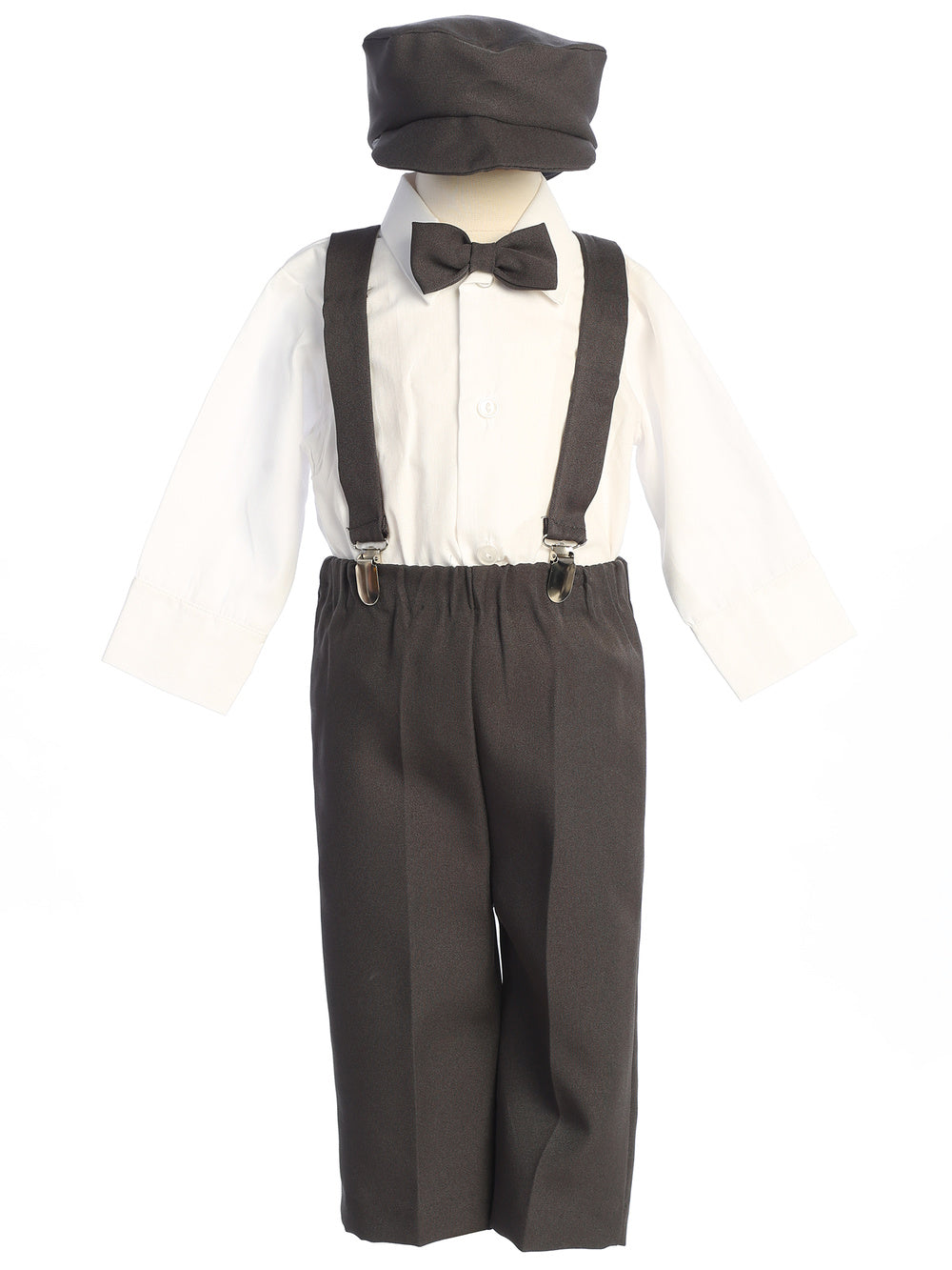 Charcoal 829 suspender pants set