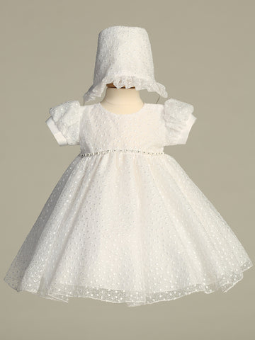 Heidi white baptism dress - view 1