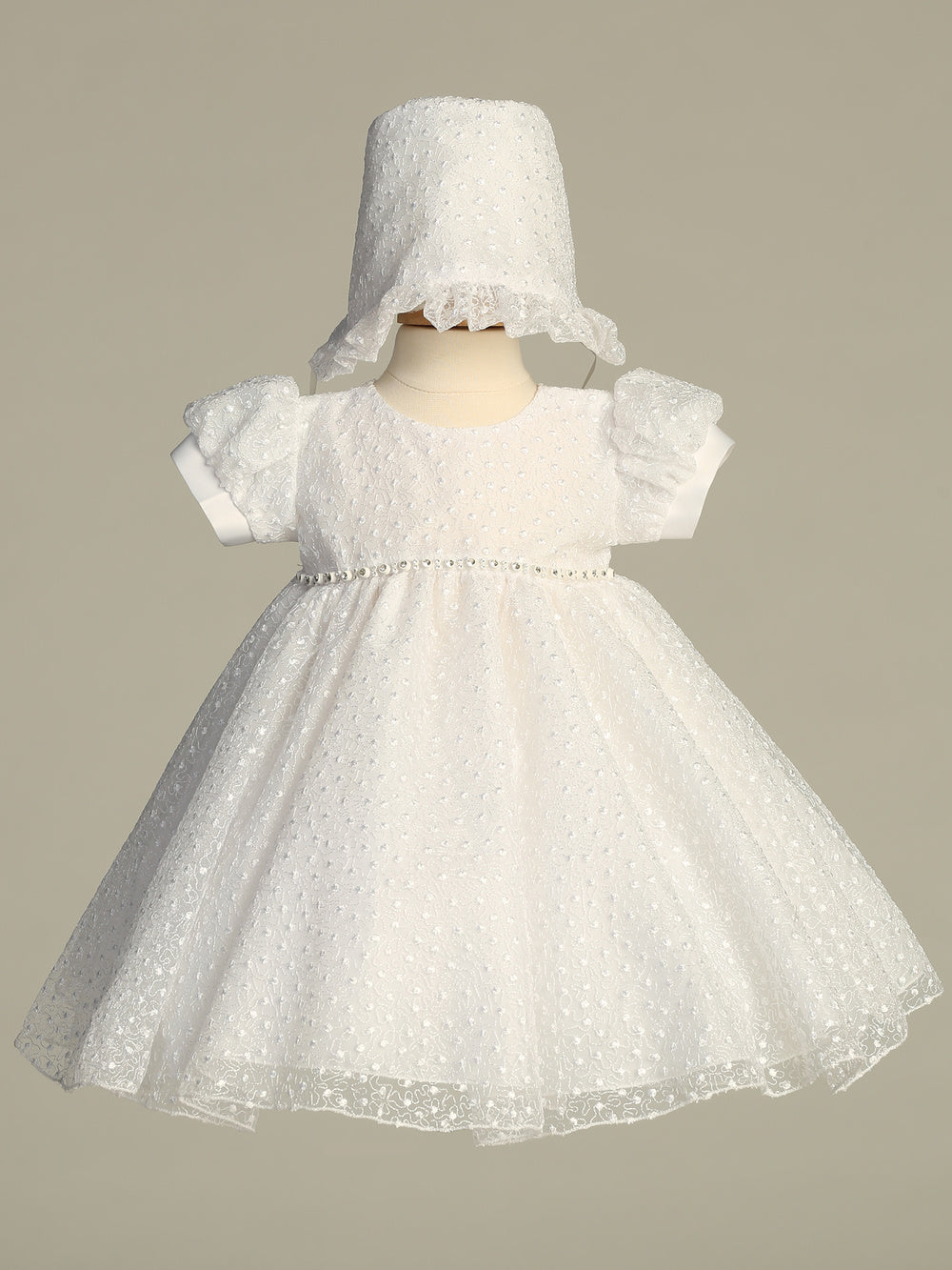 Heidi white baptism dress - view 2