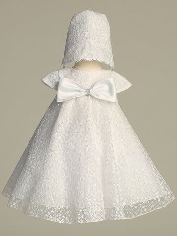 Kelly white baptism dress - view 1