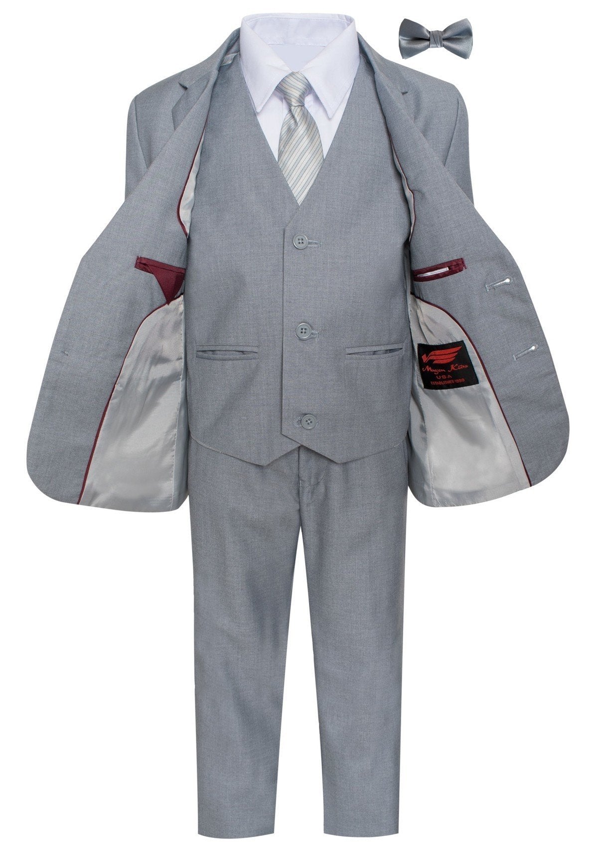 Boys Executive 7PC Light Grey Suit (16)