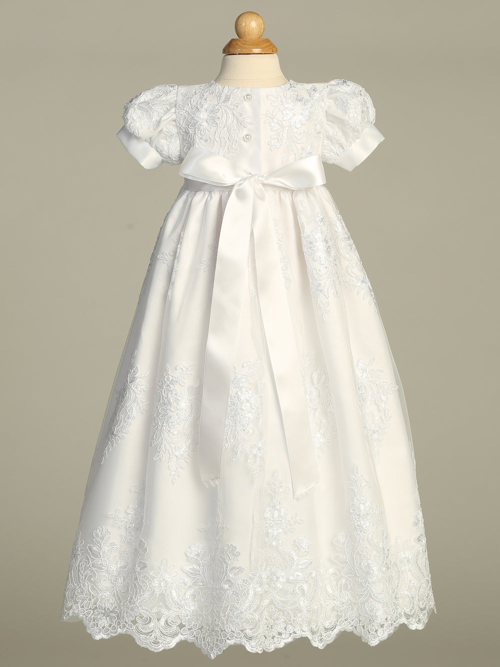 Miriam white baptism gown - view 3