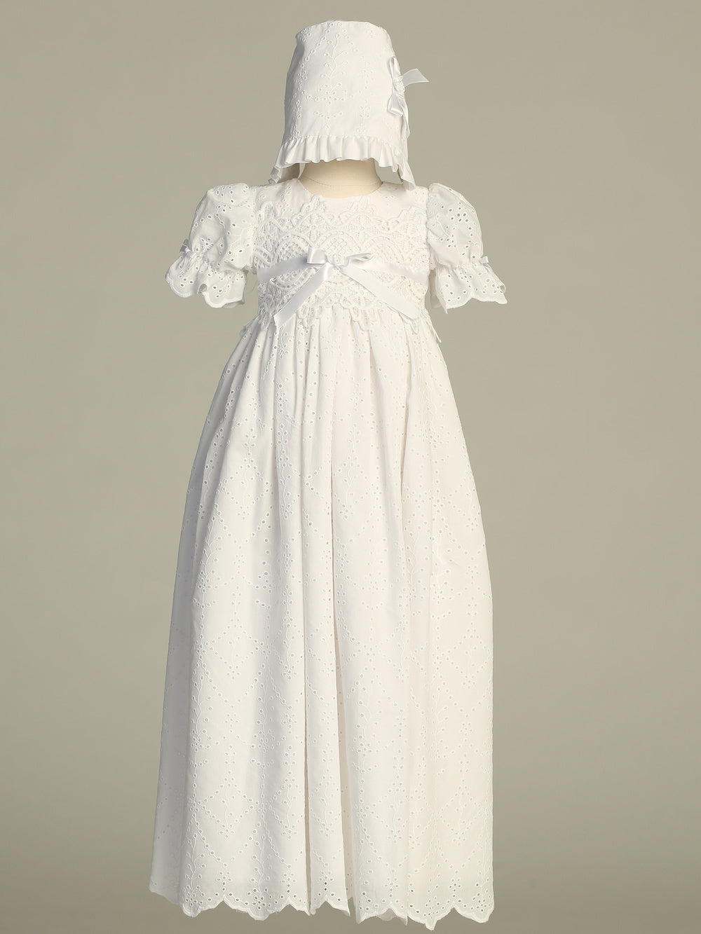 Sabrina white baptism gown - view 2
