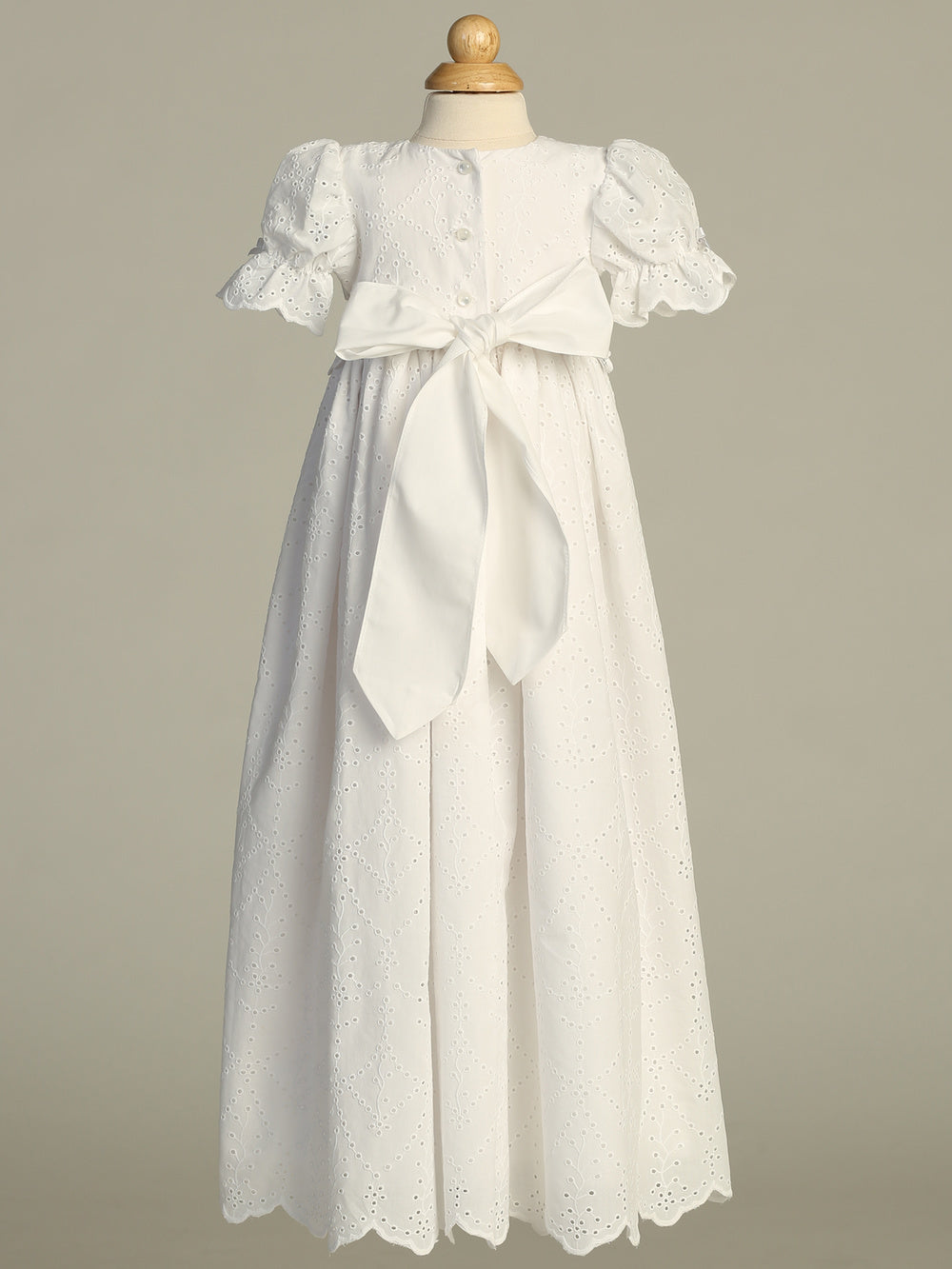 Sabrina white baptism gown - view 3
