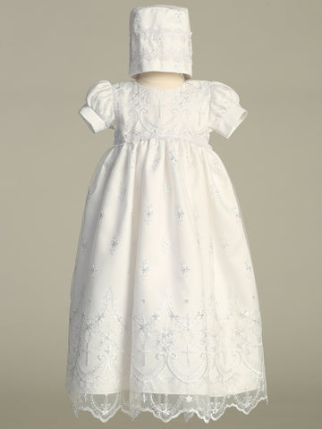 Savannah white baptism gown - view 1