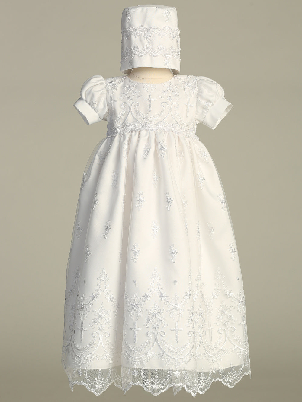 Savannah white baptism gown - view 2