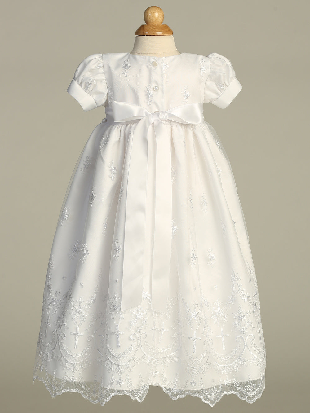 Savannah white baptism gown - view 3