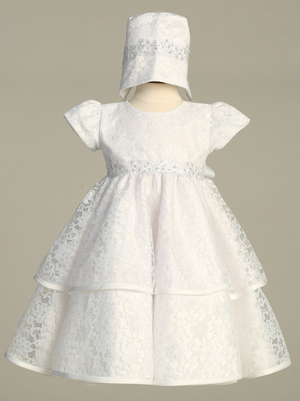 Girls White Christening & Baptism Dress - Tiffany