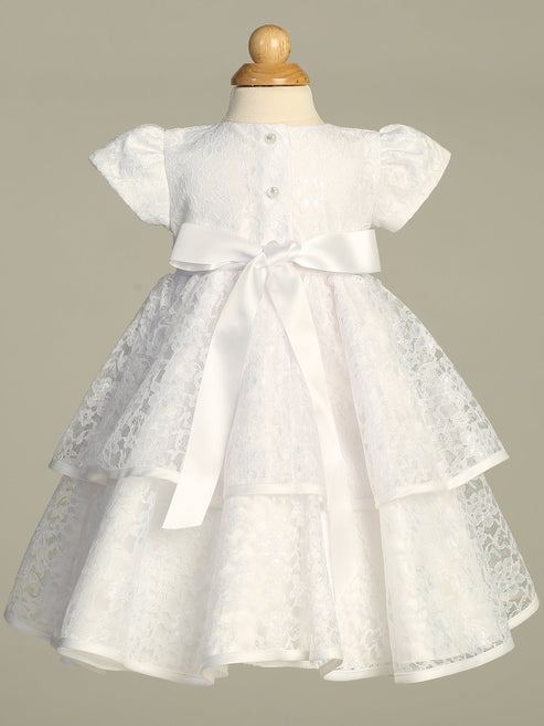 Girls White Christening & Baptism Gown - Madison