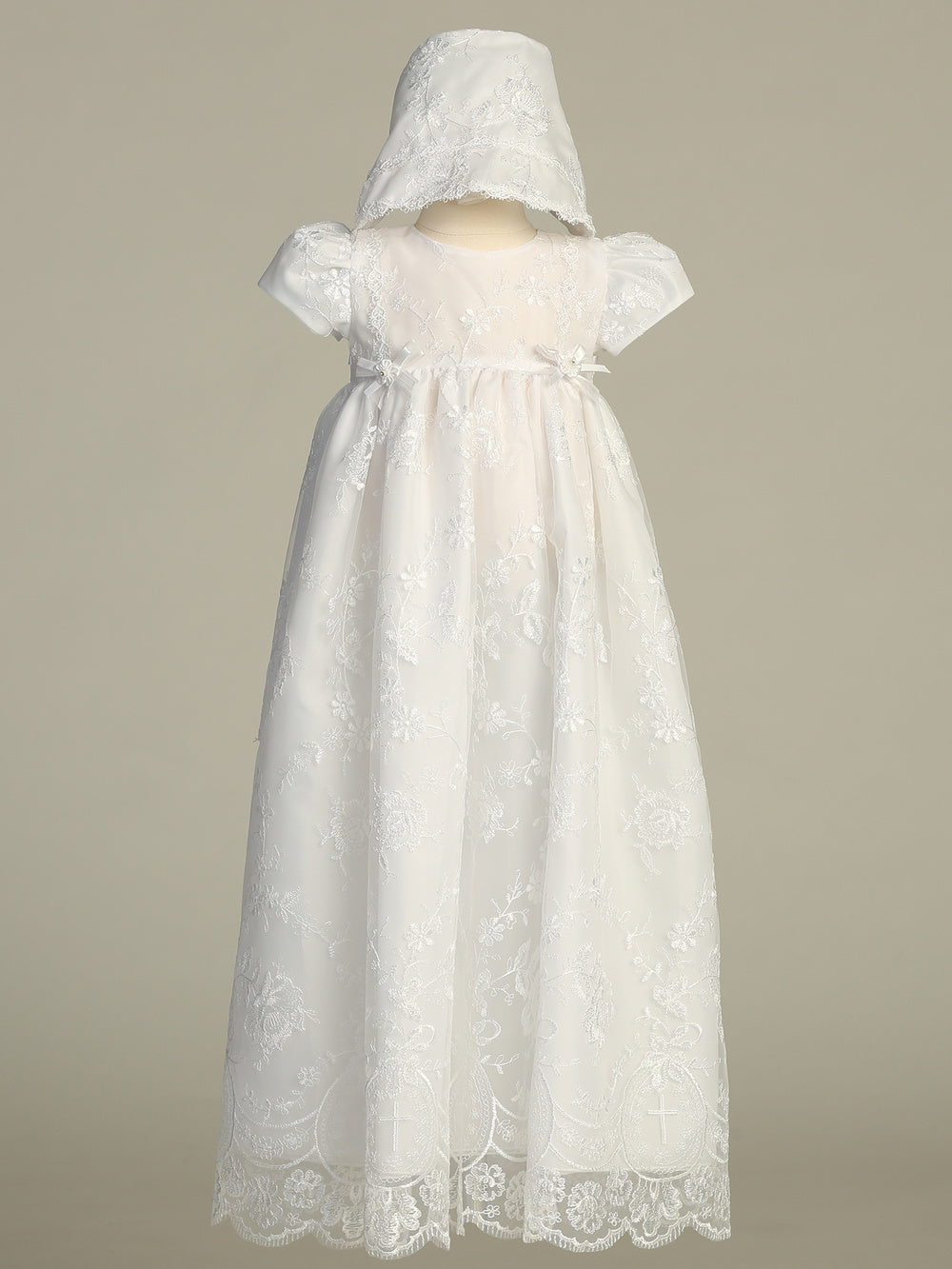 Veronica white baptism gown - view 2